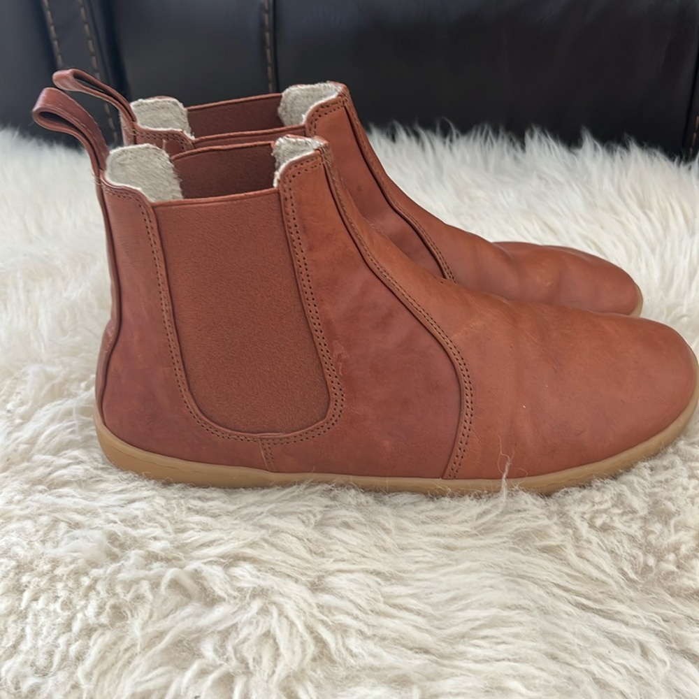 Mukishoes Leather Chelsea Caramel Barefoot boot
